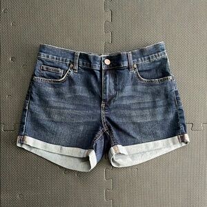 New York & Company Blue Jean Shorts with Rolled Cuffs